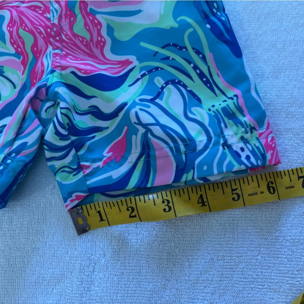 Tommy Bahama baby boys swim suit set swim trunks rash guard 12 months blue green